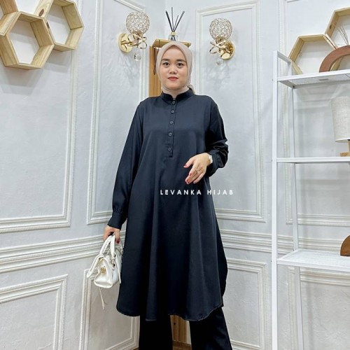 Tania-004 Tania Tunik Kancing Bahan Shakila